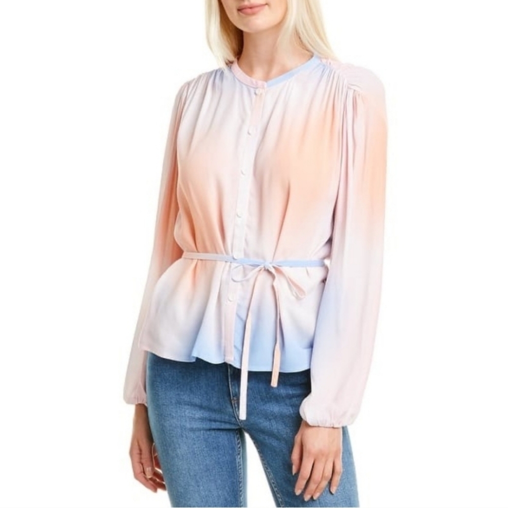 Habitual Nissa Belted Waist Peplum Top
